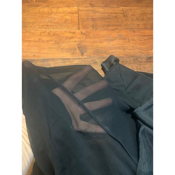 Vintage Maxstudio.com 100% Silk Black A Line Dress - Sz Large - Picture 6 of 8